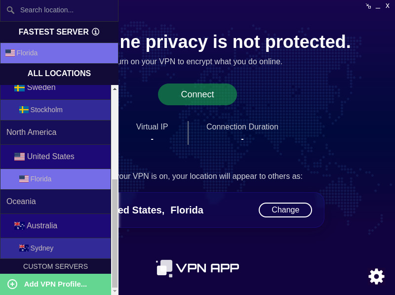 Brandable OpenVPN Electron GUI JS App Theme with Kill Switch, VPN Management and Remote Server Pull